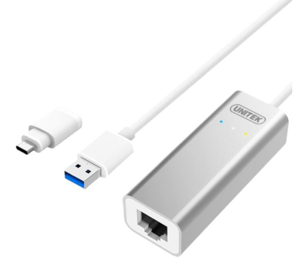 Unitek Adapter USB, USB-C - RJ-45 (Gigabit Ethernet) - 385727 - zdjęcie